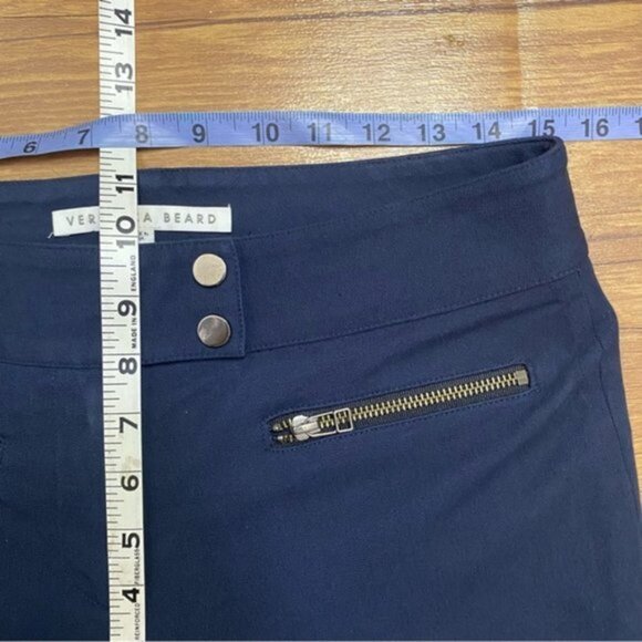 Veronica Beard Metro Cropped Kick Flare Pant in Dark Navy Women Size 6 - Picture 8 of 11